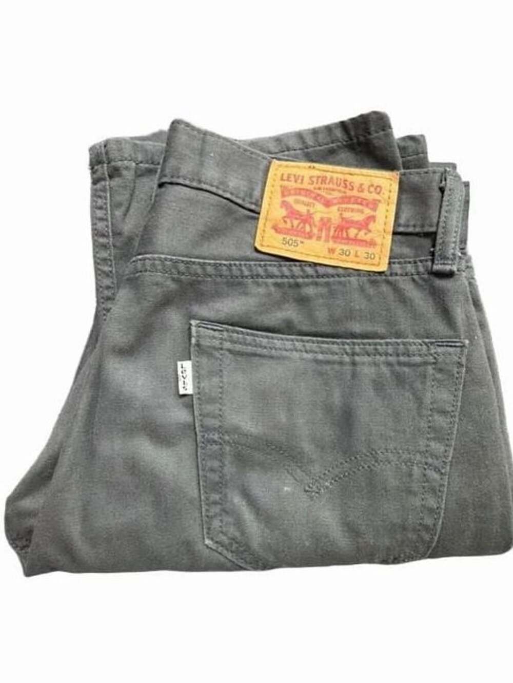Levi's 505 Jeans Size 30x30 Gray Regular Fit Straight Leg Pants